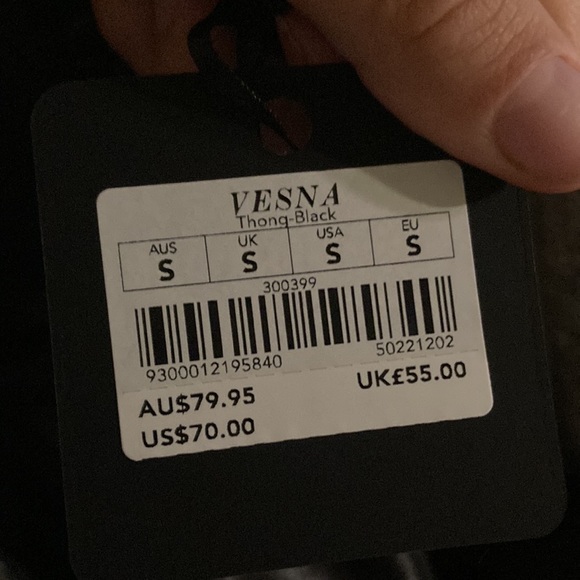 Black Silk Thong - Picture 3 of 3